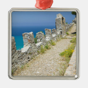 Ornement Carré Argenté Italie, Sicile, Cefalu, Promenade le long de la fa