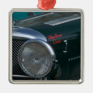 Ornement Carré Argenté jaguar antique