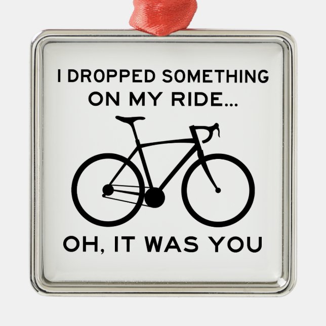 Ornement Carré Argenté J'Ai Abandonné Quelque Chose Sur Mon Parcours Oh C (Devant)