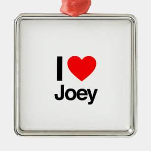 Ornement Carré Argenté j'aime joey