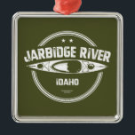 Ornement Carré Argenté Jarbidge River Idaho Kayak<br><div class="desc">La rivière Jarbidge est à l'origine de deux fourches principales dans les montagnes Jarbidge et traverse des canyons basaltiques et rhyolites sur le haut plateau du désert d'Owyhee avant de rejoindre la Fourche Ouest de la rivière Bruneau pour former la rivière Bruneau à environ 24 milles au nord de la...</div>