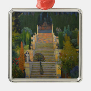 Ornement Carré Argenté Jardin de Majorque (par Santiago Rusiñol)