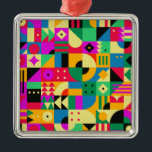 Ornement Carré Argenté Jardin moderne Abstrait<br><div class="desc">Un jardin abstrait en été</div>