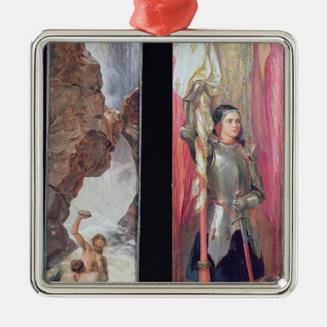 Ornement Carré Argenté Jeanne d'Arc, 1890s (Devant)