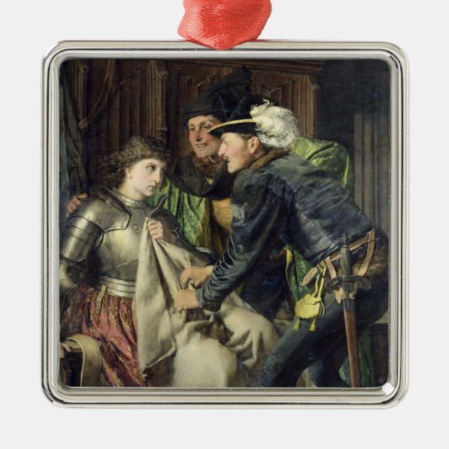 Ornement Carré Argenté Jeanne d'Arc a insulté en prison, 1866 (Devant)