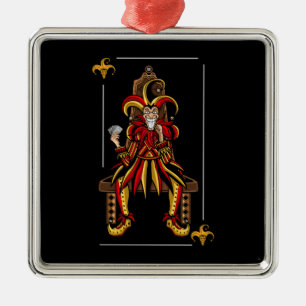 Ornement Carré Argenté Jokers Wild