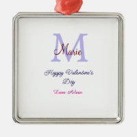 Joyeuse Saint-Valentin pastel violet monogramme ro