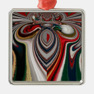 Ornement Carré Argenté Kaleidoscope Noël : Festive Home Décor Set