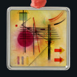 Ornement Carré Argenté Kandinsky - Vibrant, popular abstract painting<br><div class="desc">Wassily Kandinsky painting, Vibrant, colorful abstract artwork</div>