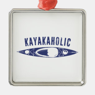 Ornement Carré Argenté Kayakaholic