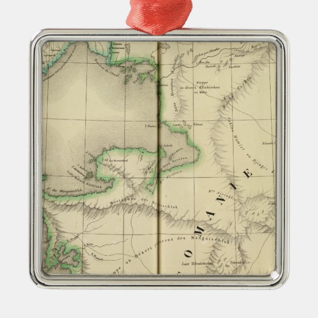 Ornement Carré Argenté Kazakhstan, l'Ouzbékistan (Devant)