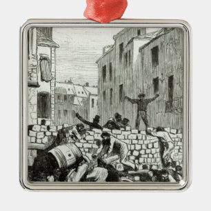 Ornement Carré Argenté La barricade