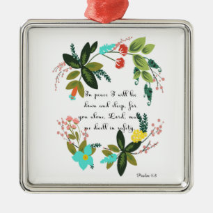 Ornement Carré Argenté La bible d'une manière encourageante exprime l'art