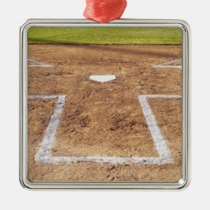 Ornement Carré Argenté La boîte de pâte lisse