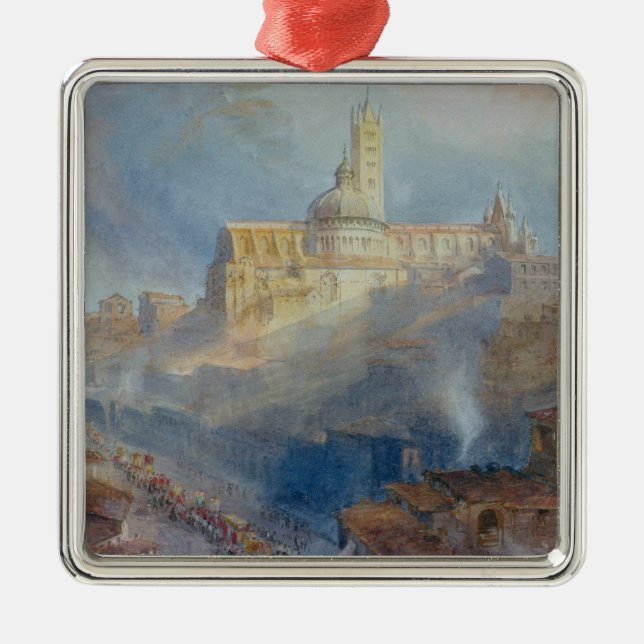 Ornement Carré Argenté La cathédrale, Sienne, 1902 (Devant)