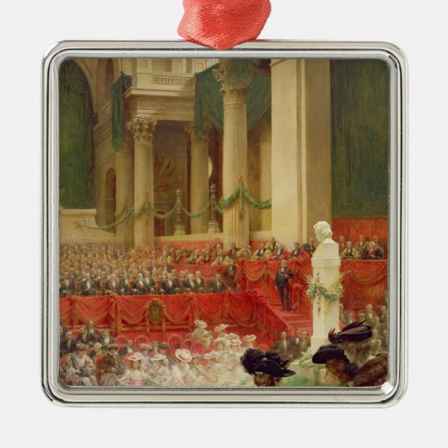 Ornement Carré Argenté La cérémonie au Panthéon (Devant)