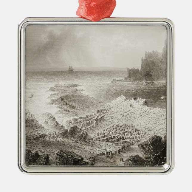 Ornement Carré Argenté La chaussée du géant d'en haut (Devant)