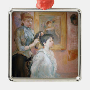 Ornement Carré Argenté La coiffure (par Berthe Morisot)