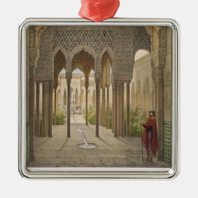 Ornement Carré Argenté La cour des lions, Alhambra, Grenade, 185 (Devant)
