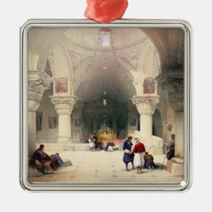 Ornement Carré Argenté La crypte de la tombe sainte, Jérusalem, plaquent