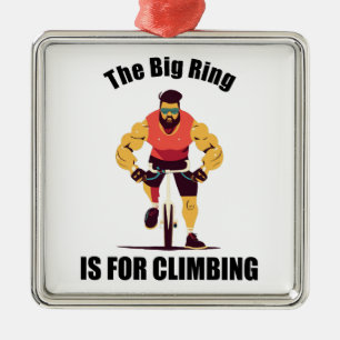 Ornement Carré Argenté La Grande Bague Est Pour Le Cyclisme D'Escalades