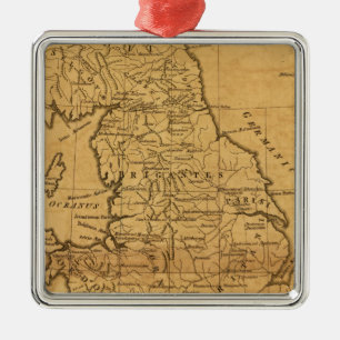 Ornement Carré Argenté La Grande-Bretagne antique