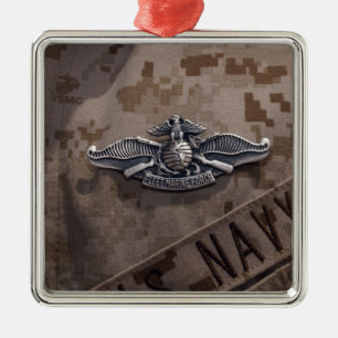 Ornement Carré Argenté La guerre de la flotte enrôlée