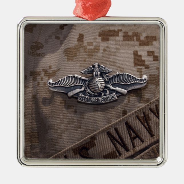 Ornement Carré Argenté La guerre de la flotte enrôlée (Devant)