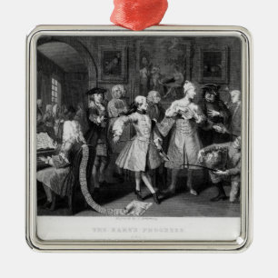 Ornement Carré Argenté La levée du râteau, plat II