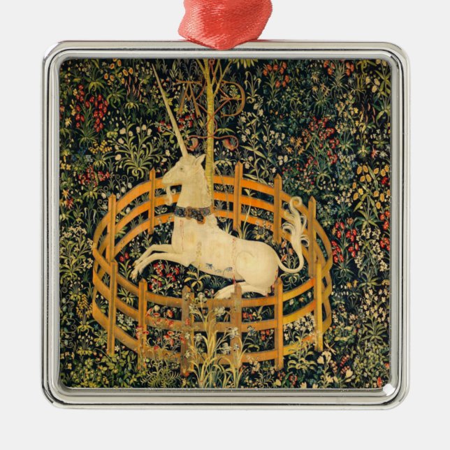 Ornement Carré Argenté La licorne en captivité (Devant)