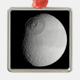 Ornement Carré Argenté La lune Tethys 2 de Saturn