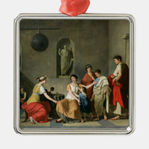 Ornement Carré Argenté La mère du Gracchi, c.1780