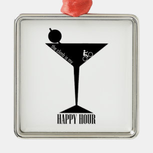 Ornement Carré Argenté La Montée Est Mon Heureuse Heure