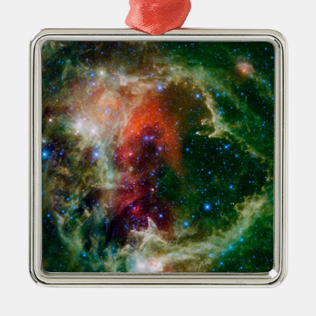 Ornement Carré Argenté La mosaïque est de l'âme Nebula (Devant)