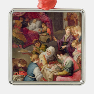 Ornement Carré Argenté La naissance de la Vierge, 1640 (huile sur la