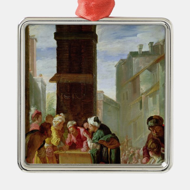 Ornement Carré Argenté La parabole de la perle précieuse (Devant)