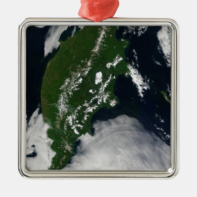 Ornement Carré Argenté La péninsule de Kamchatka (Devant)