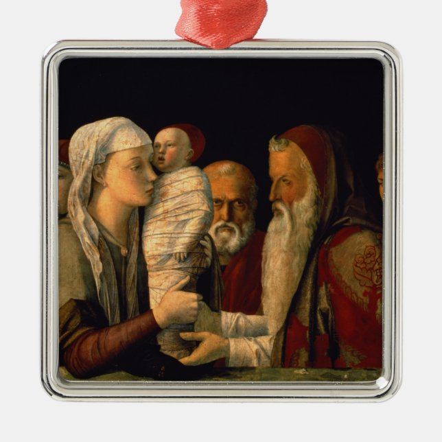 Ornement Carré Argenté La présentation de Jésus dans le temple (Devant)