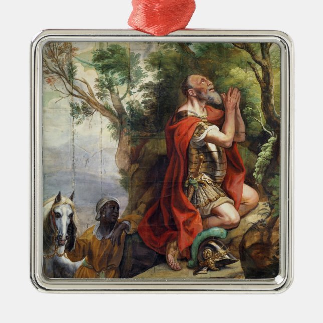 Ornement Carré Argenté La prière de Gideon, bande dessinée pour une (Devant)