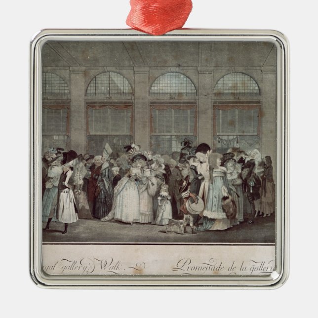 Ornement Carré Argenté La promenade de la galerie de Palais Royal, 1787 (Devant)