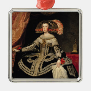 Ornement Carré Argenté La Reine Maria Anna de l'Autriche, 1652