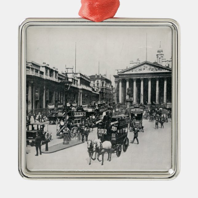 Ornement Carré Argenté La Royal Exchange, Londres (Devant)