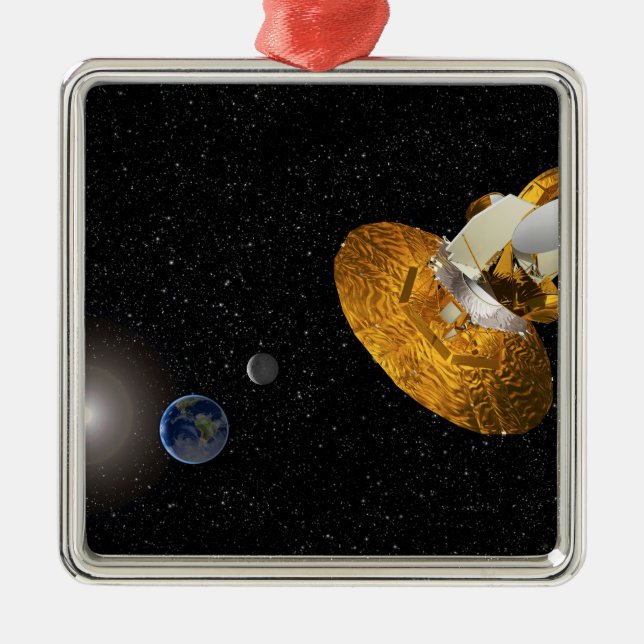 Ornement Carré Argenté La sonde d'isotropie des micro-ondes Wilkinson (Devant)