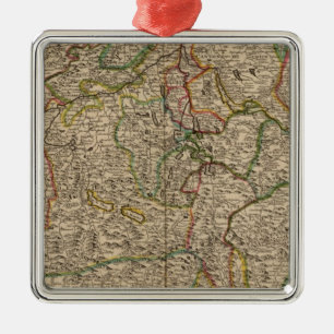 Ornement Carré Argenté La Suisse a gravé la carte