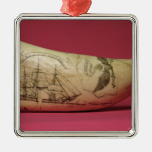 Ornement Carré Argenté La Susan sur la côte de l'objet sculpté de Japan