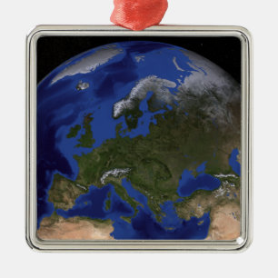 Ornement Carré Argenté La terre de marbre bleue 6 de prochaine générati