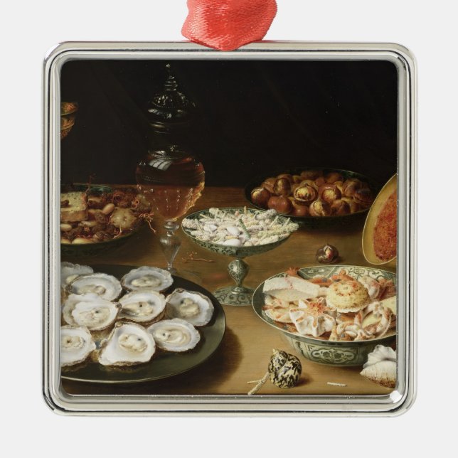 Ornement Carré Argenté La vie toujours (Devant)