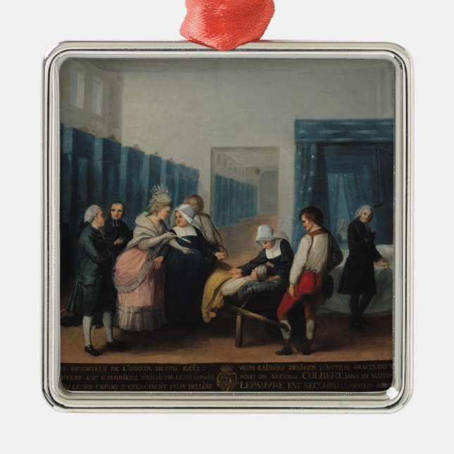 Ornement Carré Argenté La visite de Monsieur et de Madame Necker (Devant)