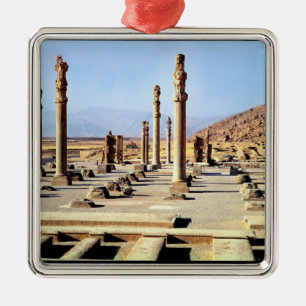 Ornement Carré Argenté La vue générale de l'Apadana a fondé c.518 AVANT