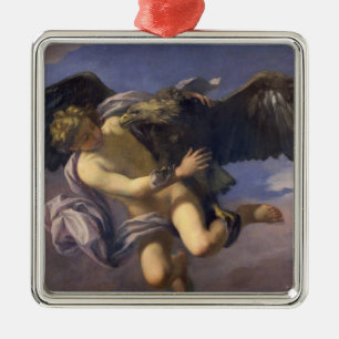 Ornement Carré Argenté L'abduction de Ganymede, 1700 (huile sur la toile)